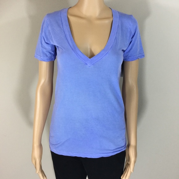 39 Sixty One Tops - 39 Sixty One Periwinkle V Neck Tee Shirt